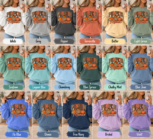 Pumpkin Mama Fall Garment-Dyed Sweatshirt