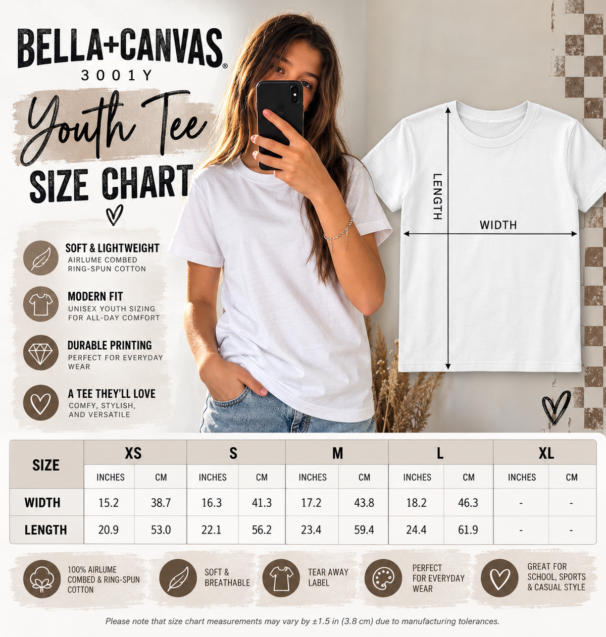 Hello Fall Youth Short Sleeve Tee | Cute Bear Cub & Pumpkin Autumn Shirt